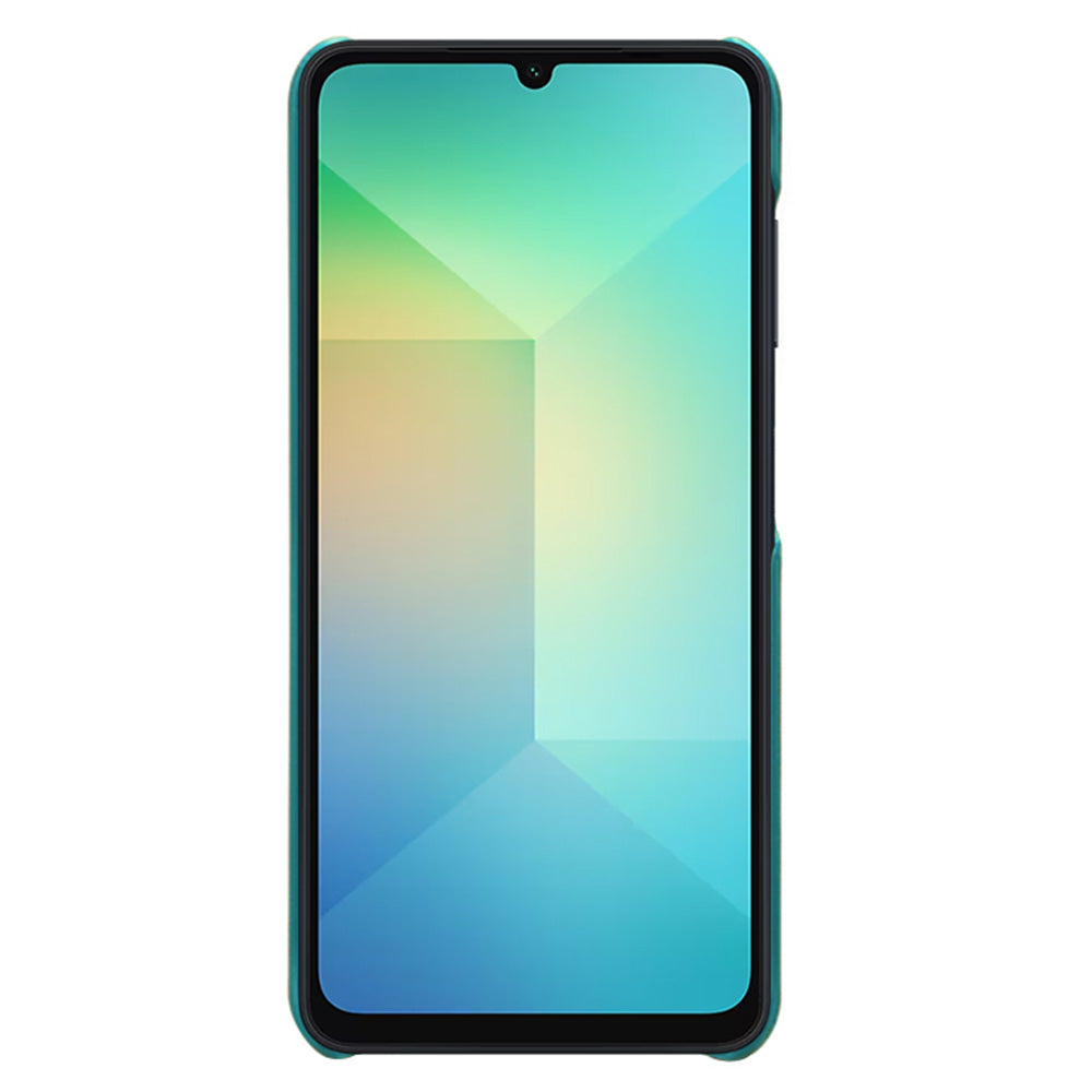 For Samsung Galaxy A06 Case Dual Card Slots PU Leather + Hard PC Phone Cover - Green
