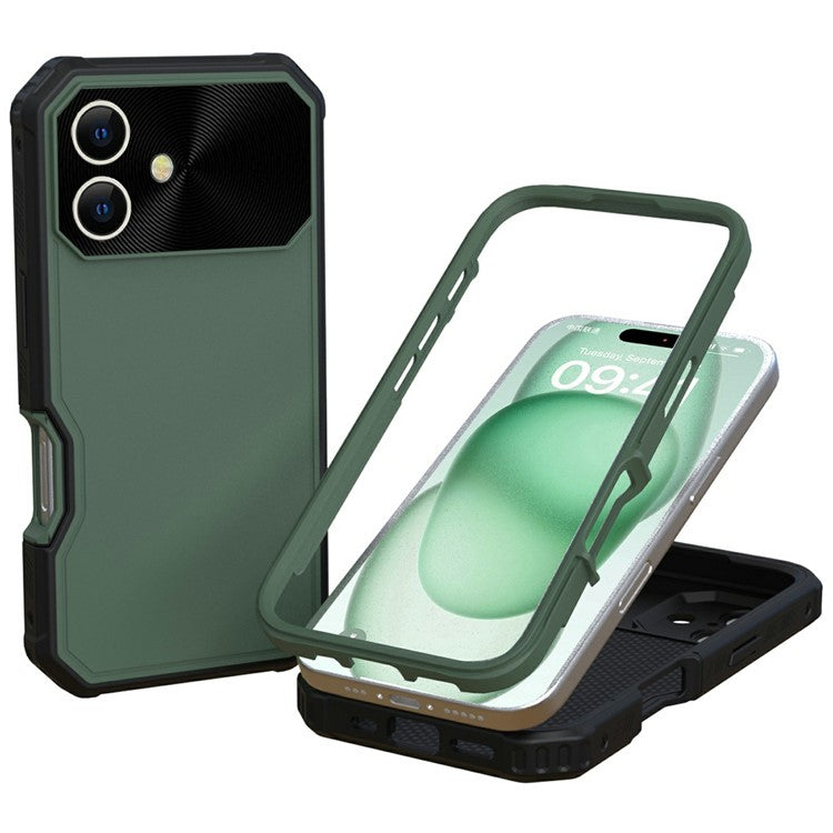 GW24 For iPhone 16 Case Compatible with MagSafe Drop-Proof TPU+PC Phone Protector - Army Green