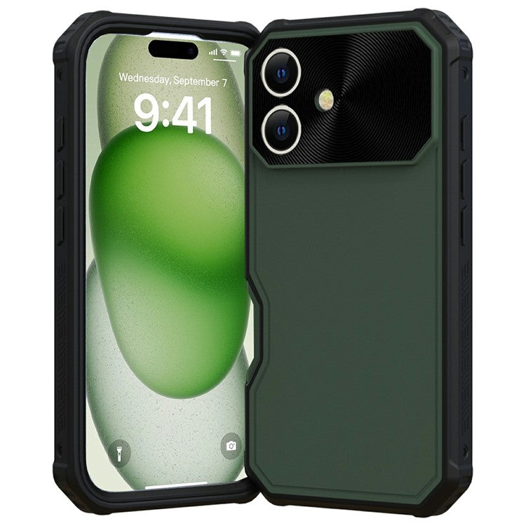 GW24 For iPhone 16 Case Compatible with MagSafe Drop-Proof TPU+PC Phone Protector - Army Green