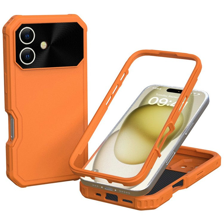 GW24 For iPhone 16 Plus Case Compatible with MagSafe Drop-Proof TPU+PC Phone Protector - Orange