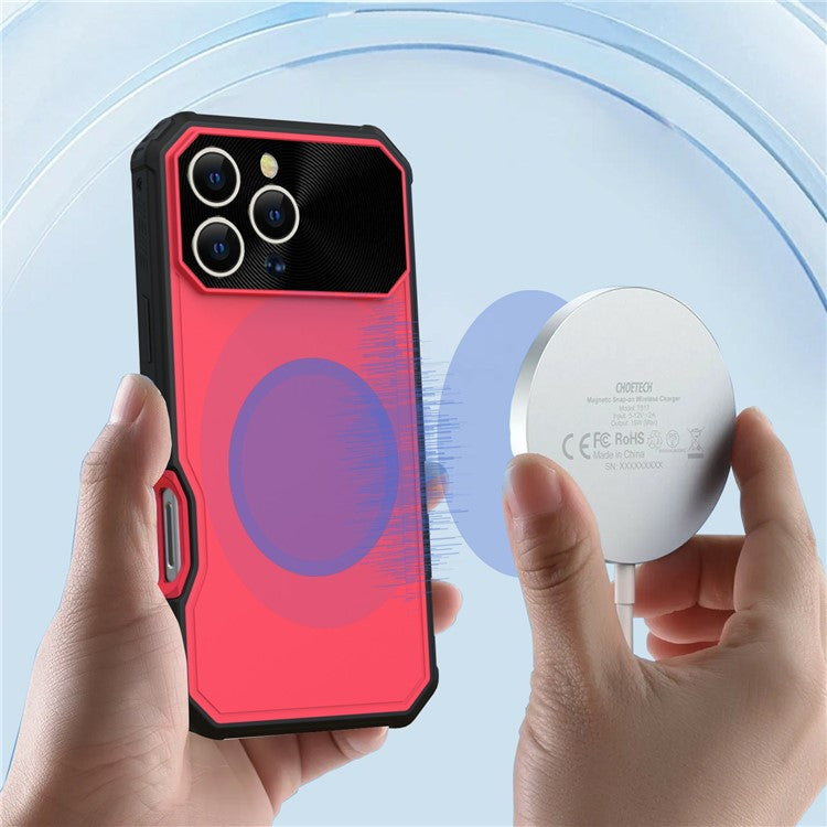 GW24 For iPhone 16 Pro Case Compatible with MagSafe Drop-Proof TPU+PC Phone Protector - Red