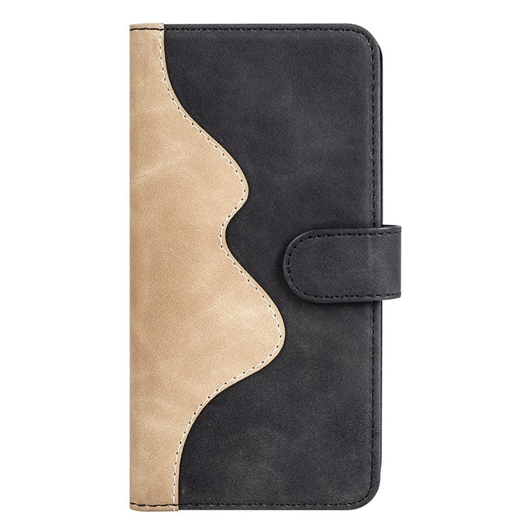 For Motorola Moto X30 Pro 5G / Edge 30 Ultra 5G Phone Case Anti-Drop Shockproof Case Color Splicing PU Leather TPU Cover with Stand Wallet - Black
