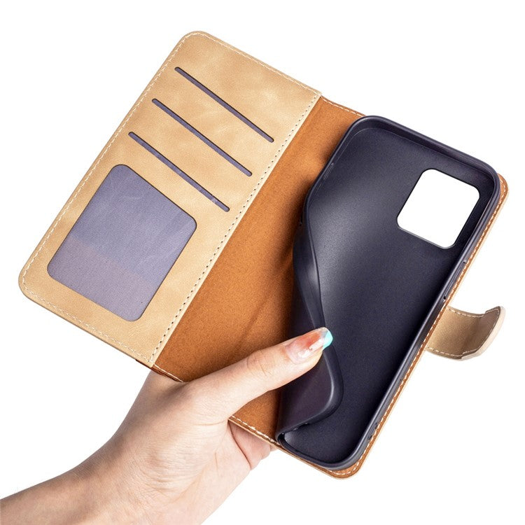 For Motorola Moto X30 Pro 5G / Edge 30 Ultra 5G Phone Case Anti-Drop Shockproof Case Color Splicing PU Leather TPU Cover with Stand Wallet - Yellow