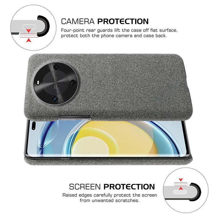 For Huawei Maimang 30 5G Case Cloth Texture Anti-Scratch Protective PC Phone Cover - Grey