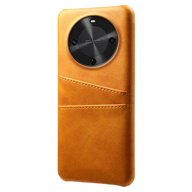 For Huawei Maimang 30 5G Case Dual Card Slots PU Leather + Hard PC Phone Cover - Orange