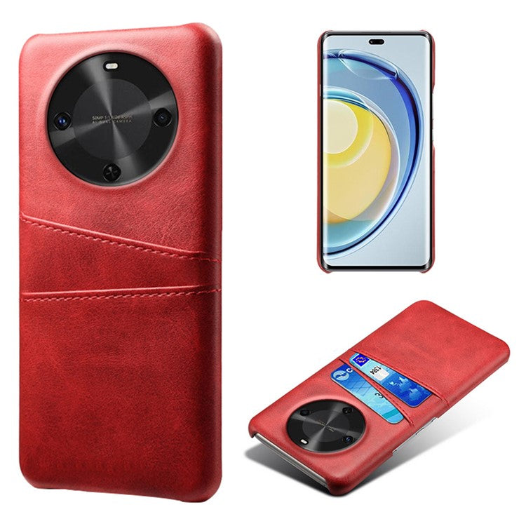 For Huawei Maimang 30 5G Case Dual Card Slots PU Leather + Hard PC Phone Cover - Red