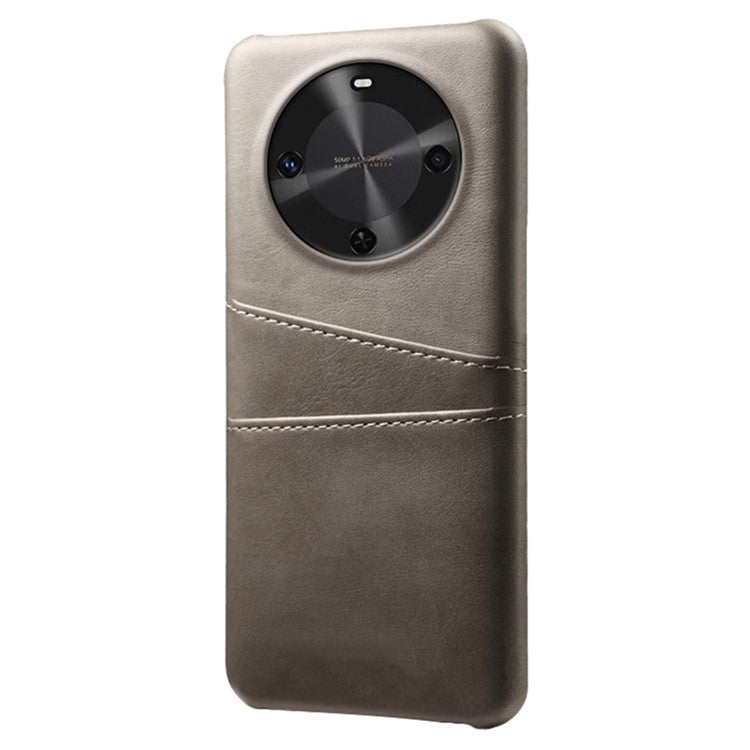 For Huawei Maimang 30 5G Case Dual Card Slots PU Leather + Hard PC Phone Cover - Grey