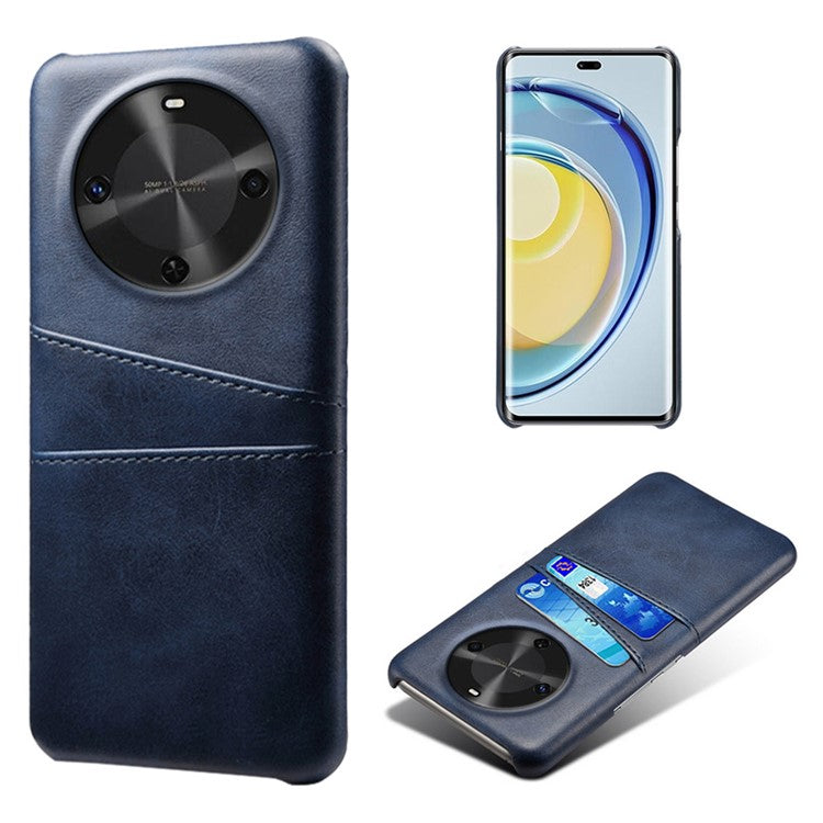 For Huawei Maimang 30 5G Case Dual Card Slots PU Leather + Hard PC Phone Cover - Blue