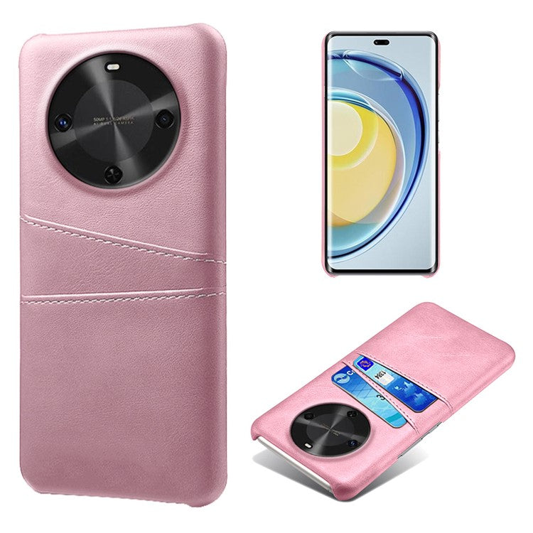 For Huawei Maimang 30 5G Case Dual Card Slots PU Leather + Hard PC Phone Cover - Rose Gold
