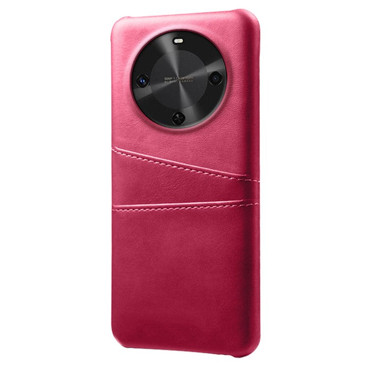 For Huawei Maimang 30 5G Case Dual Card Slots PU Leather + Hard PC Phone Cover - Rose