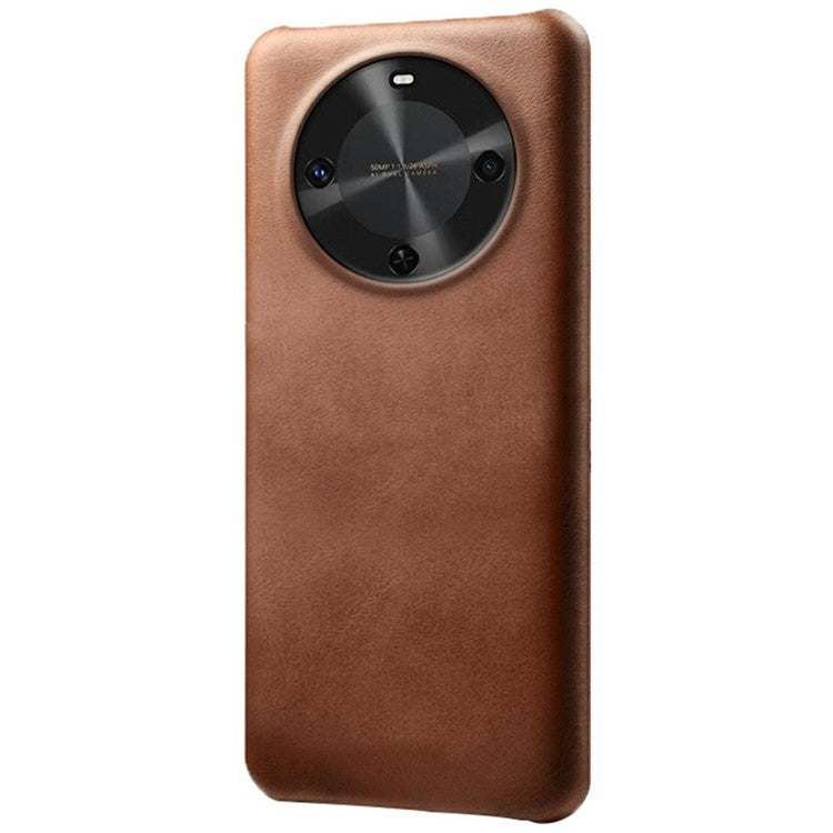 For Huawei Maimang 30 5G Case Calf Texture PU Leather Hard PC Protective Phone Cover - Brown