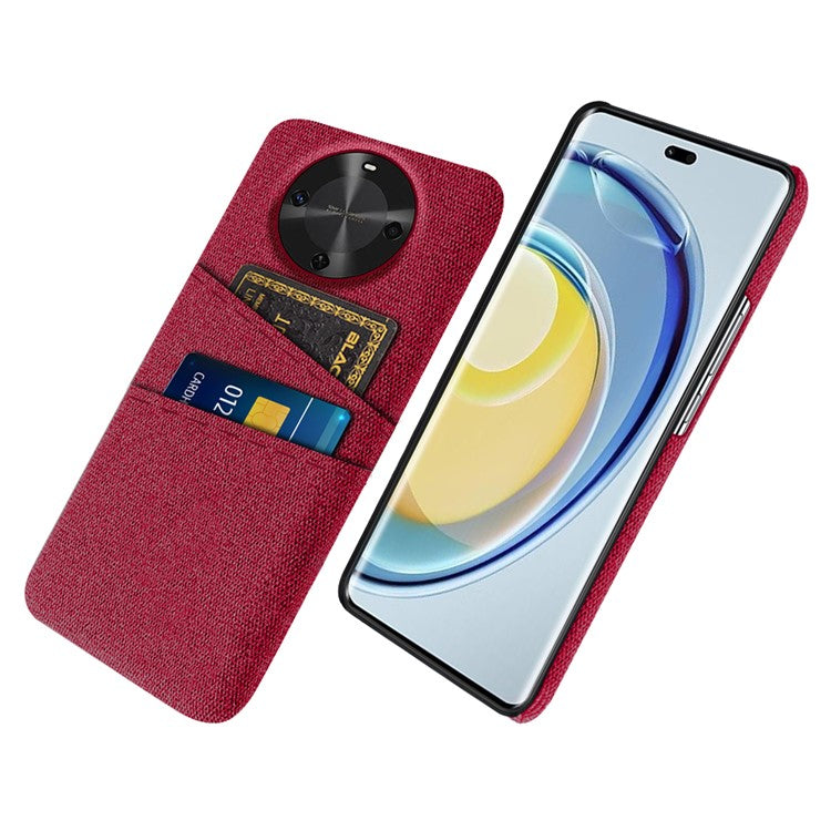 For Huawei Maimang 30 5G Case Cloth + Hard PC Phone Cover with Dual Card Slots - Red