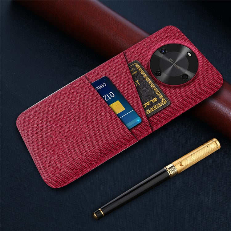For Huawei Maimang 30 5G Case Cloth + Hard PC Phone Cover with Dual Card Slots - Red