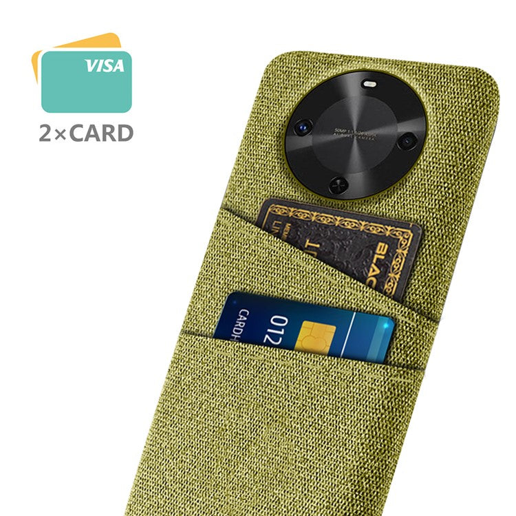 For Huawei Maimang 30 5G Case Cloth + Hard PC Phone Cover with Dual Card Slots - Yellow