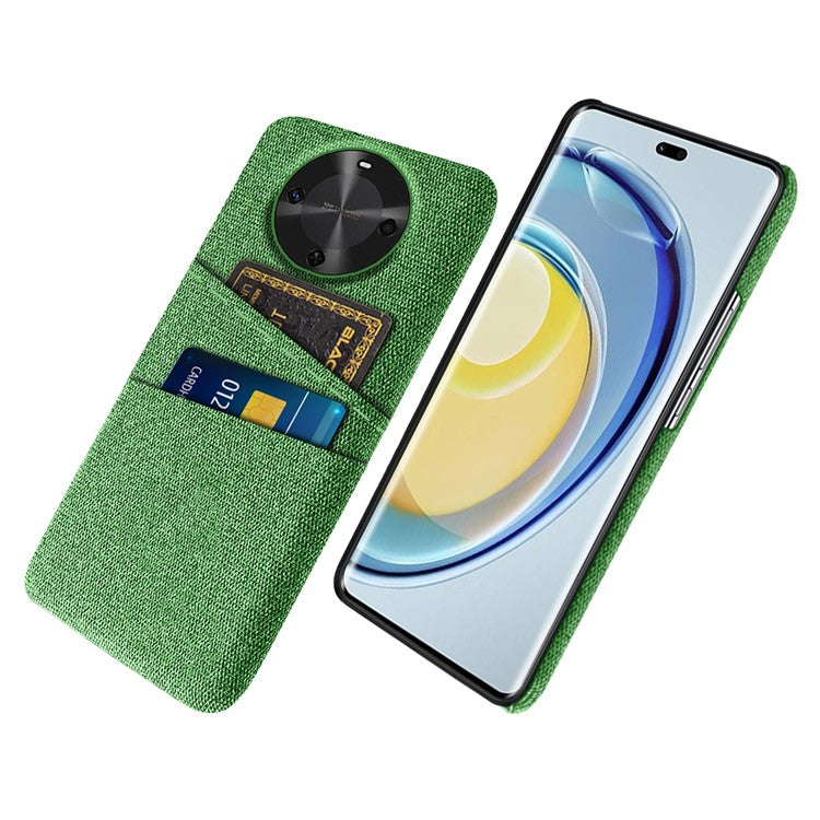 For Huawei Maimang 30 5G Case Cloth + Hard PC Phone Cover with Dual Card Slots - Green