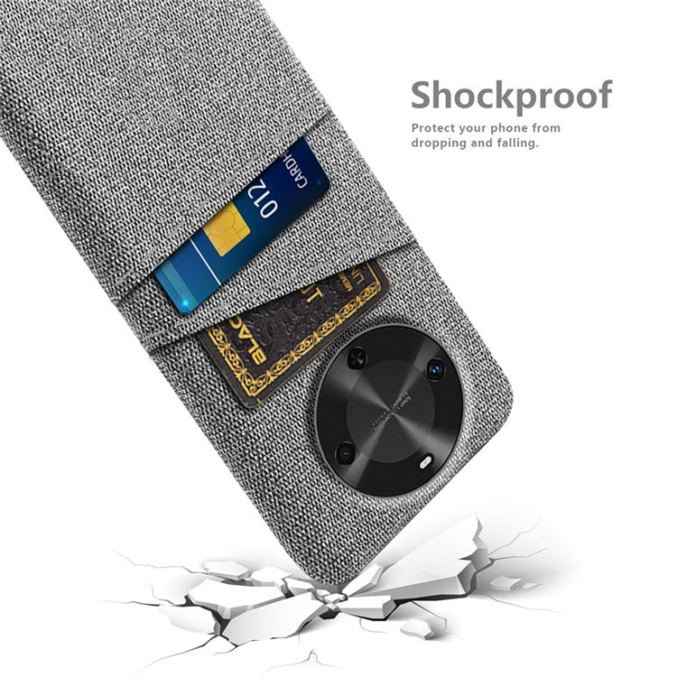 For Huawei Maimang 30 5G Case Cloth + Hard PC Phone Cover with Dual Card Slots - Light Grey