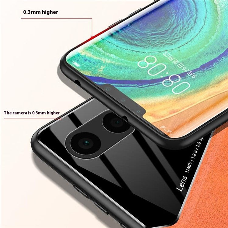 For OnePlus Nord 4 Case Leather Coated PC+TPU Phone Back Cover - Orange