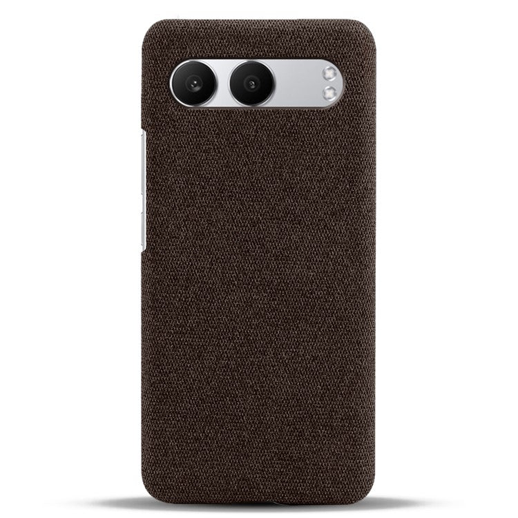 For OnePlus Nord 4 Case Cloth Texture Anti-Scratch Protective PC Phone Cover - Brown