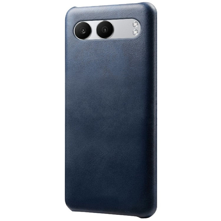 For OnePlus Nord 4 Case Calf Texture PU Leather Hard PC Protective Phone Cover - Blue