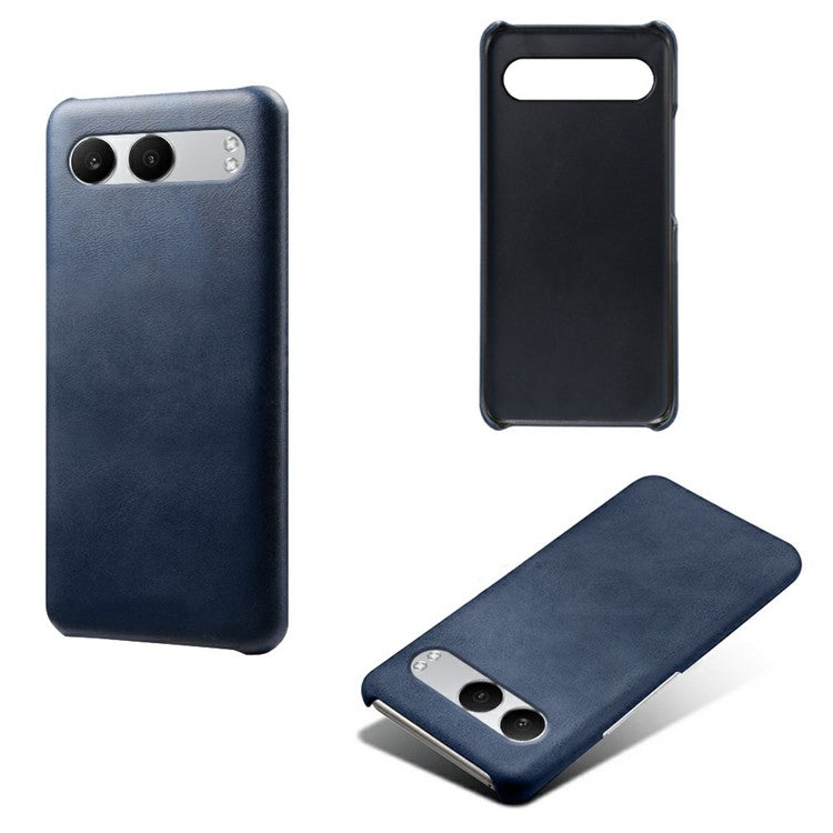 For OnePlus Nord 4 Case Calf Texture PU Leather Hard PC Protective Phone Cover - Blue