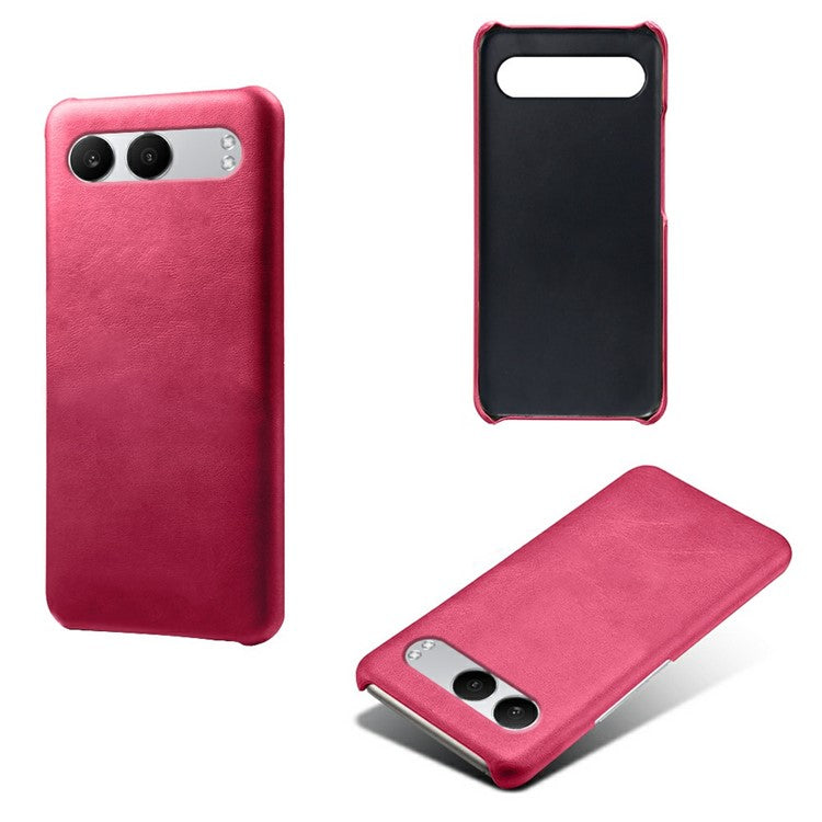 For OnePlus Nord 4 Case Calf Texture PU Leather Hard PC Protective Phone Cover - Rose