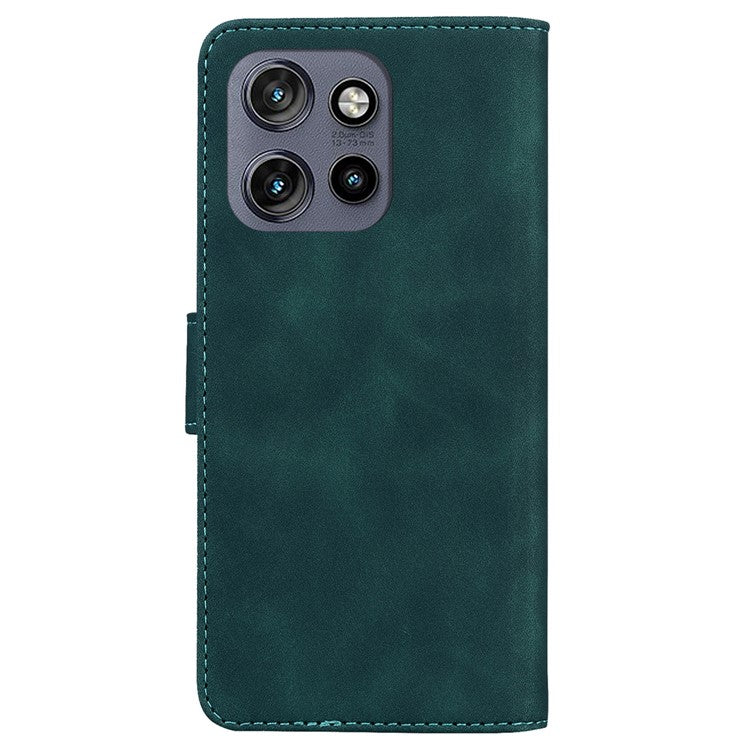 For Motorola Edge 50 Neo 5G / Moto S50 5G Stand Case PU Leather Phone Cover Butterfly Printed - Green