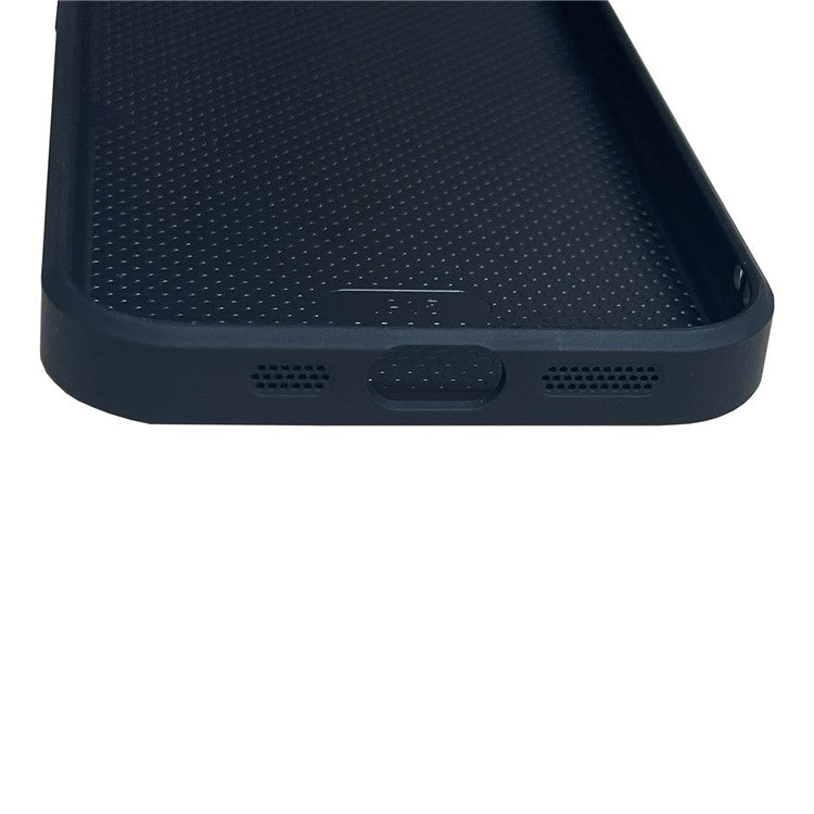 For iPhone 16 Pro Case Anti-Scratch Down Jacket PU Leather+TPU Phone Cover - Silver