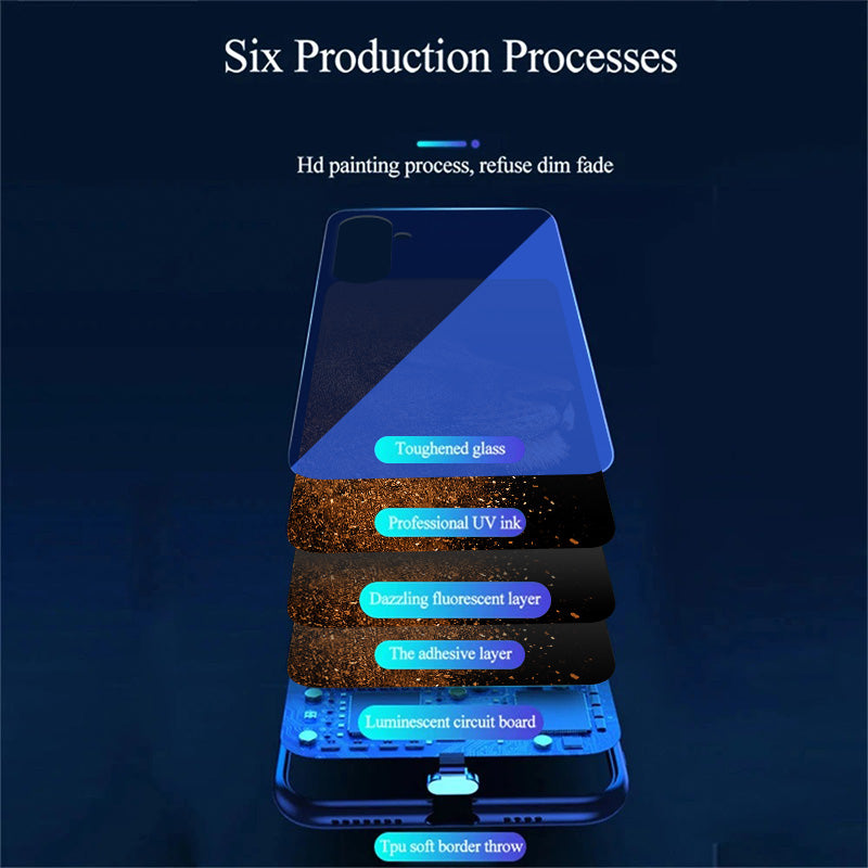 For Samsung Galaxy A16 5G / A16 4G Case Call Flash Series Pattern Printing Tempered Glass + TPU Combo Phone Case - Lion With Profile