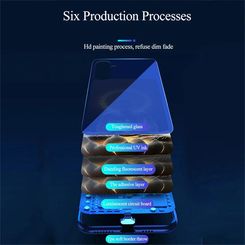 For Samsung Galaxy A16 5G / A16 4G Case Call Flash Series Pattern Printing Tempered Glass + TPU Combo Phone Case - Buddha’S Light Shines