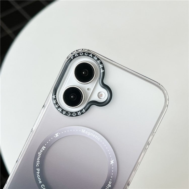 For iPhone 16 Plus Case Compatible with MagSafe IMD Matte Gradient Hard PC Phone Cover - Green