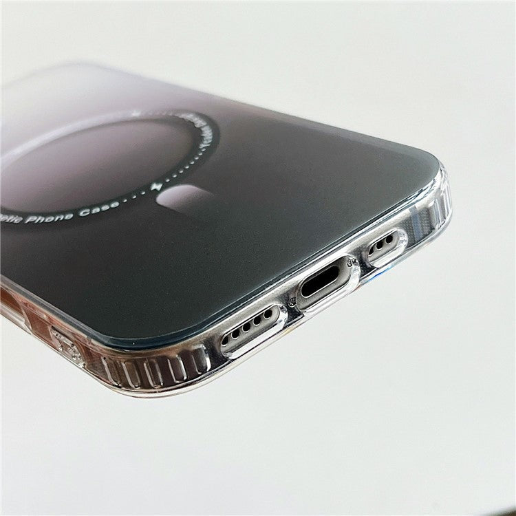 For iPhone 16 Plus Case Compatible with MagSafe IMD Matte Gradient Hard PC Phone Cover - Green