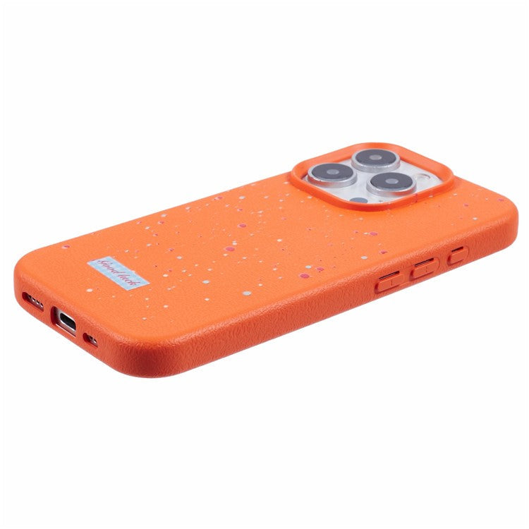 For iPhone 16 Pro Case TPU Splatter Paint Phone Cover - Orange