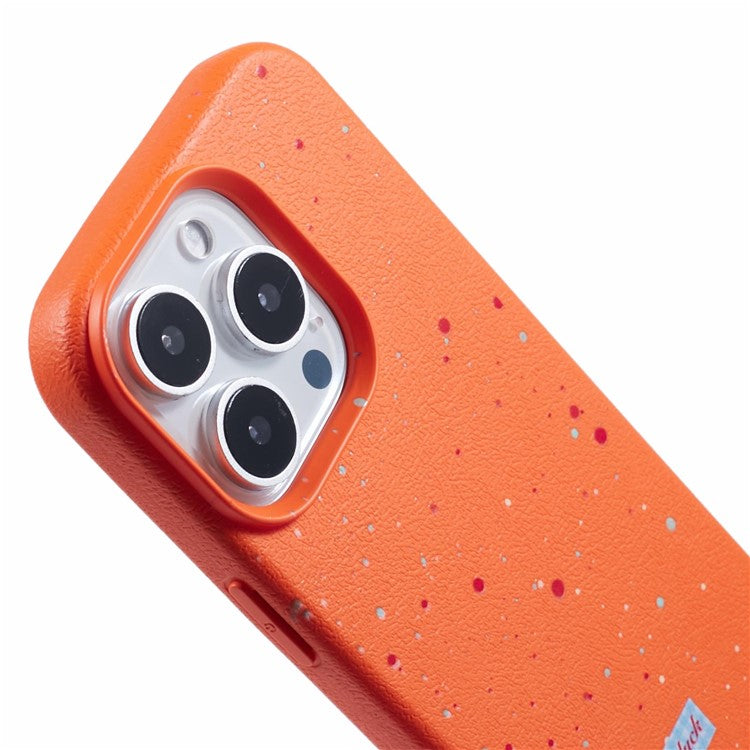 For iPhone 16 Pro Case TPU Splatter Paint Phone Cover - Orange