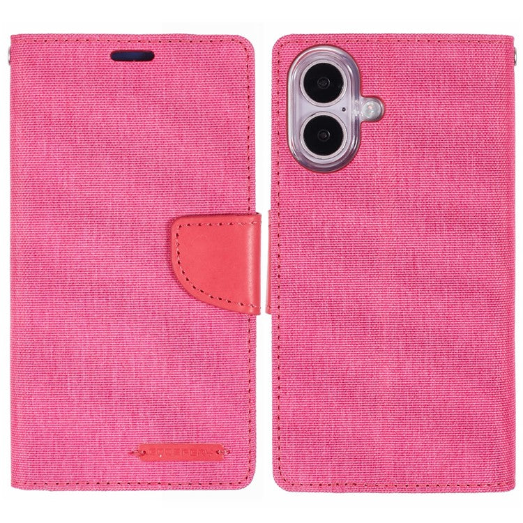 MERCURY GOOSPERY For iPhone 16 Pro Case PU Leather Wallet Phone Cover - Purple