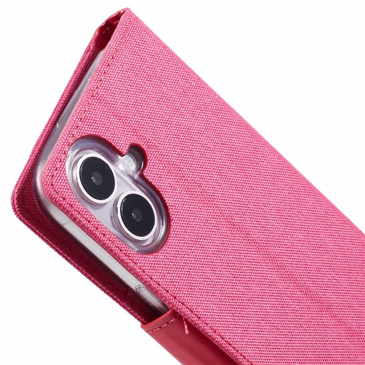 MERCURY GOOSPERY For iPhone 16 Pro Case PU Leather Wallet Phone Cover - Purple