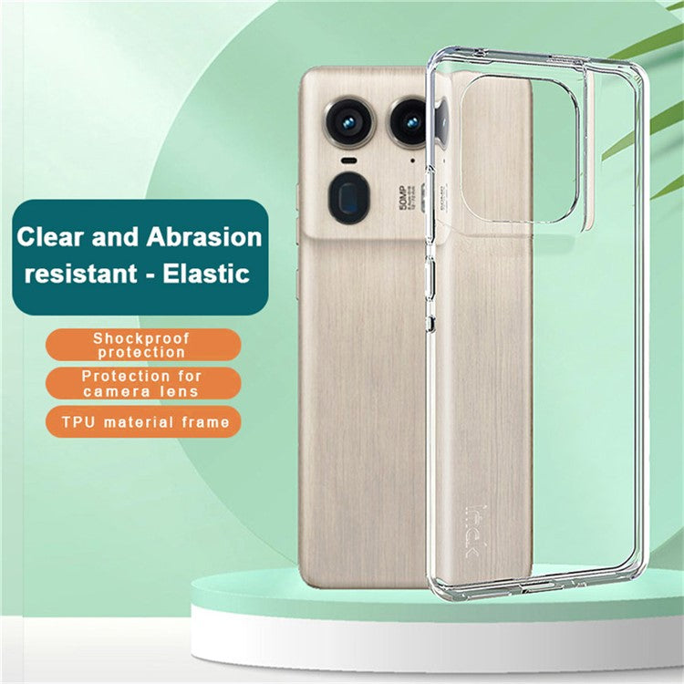 IMAK UX-5 Series For Motorola Moto X50 Ultra 5G / Edge 50 Ultra 5G Case Protective Soft TPU Phone Cover - Transparent