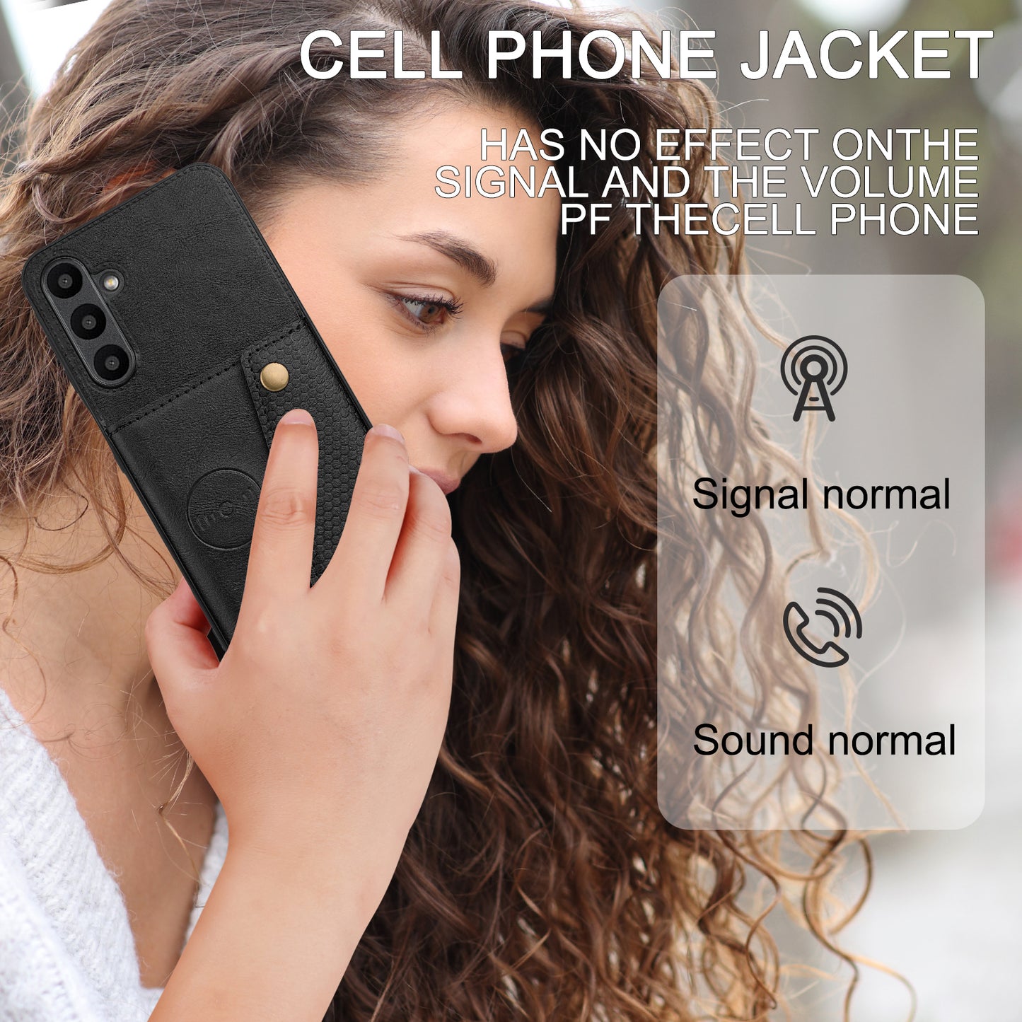 For Samsung Galaxy A16 5G / A16 4G Case Card Slots Kickstand Leather+TPU Phone Cover - Black