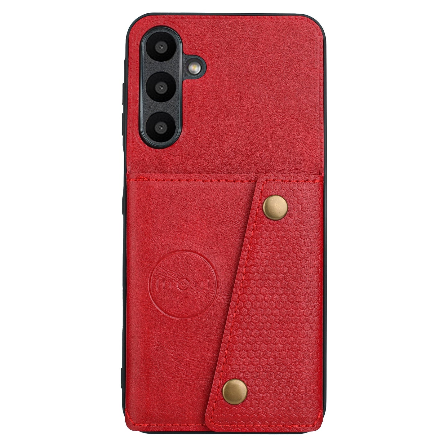For Samsung Galaxy A16 5G / A16 4G Case Card Slots Kickstand Leather+TPU Phone Cover - Red