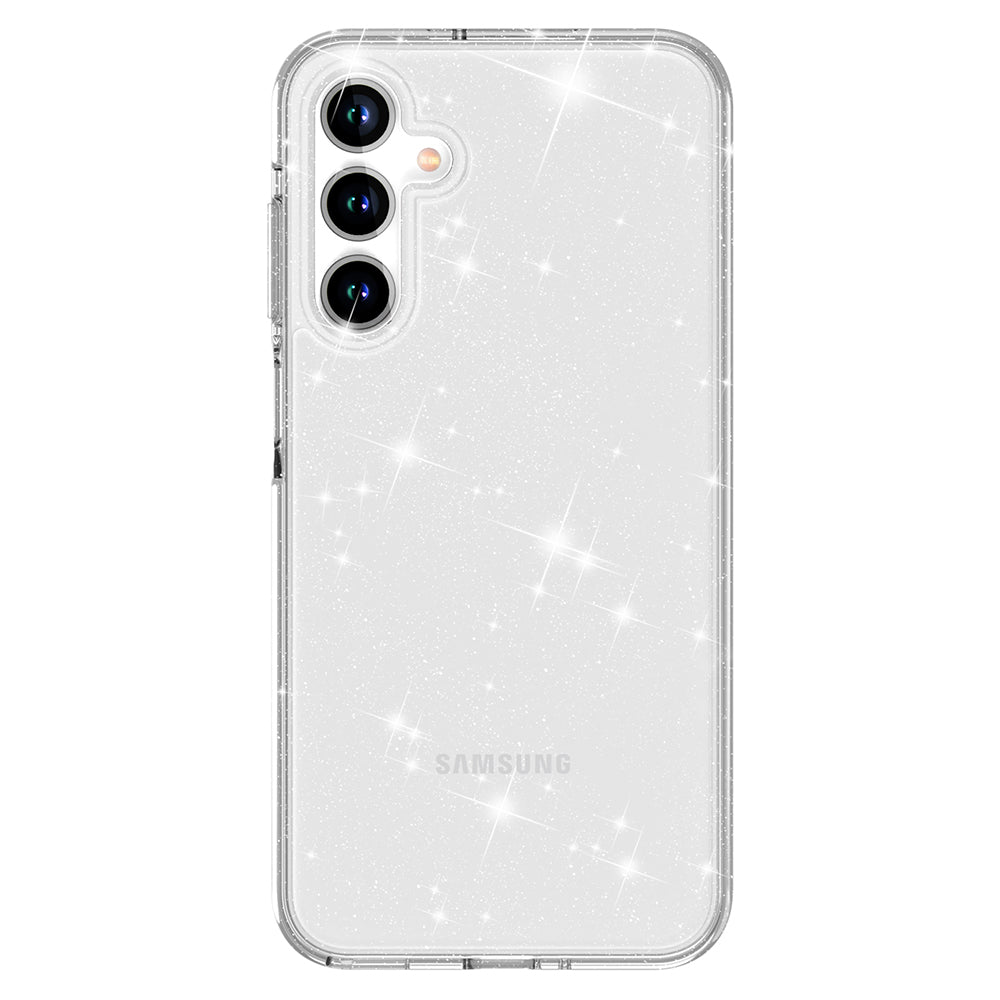 For Samsung Galaxy A16 5G / A16 4G Case TPU+PC Glitter Transparent Phone Cover - Sparkly Glitter White