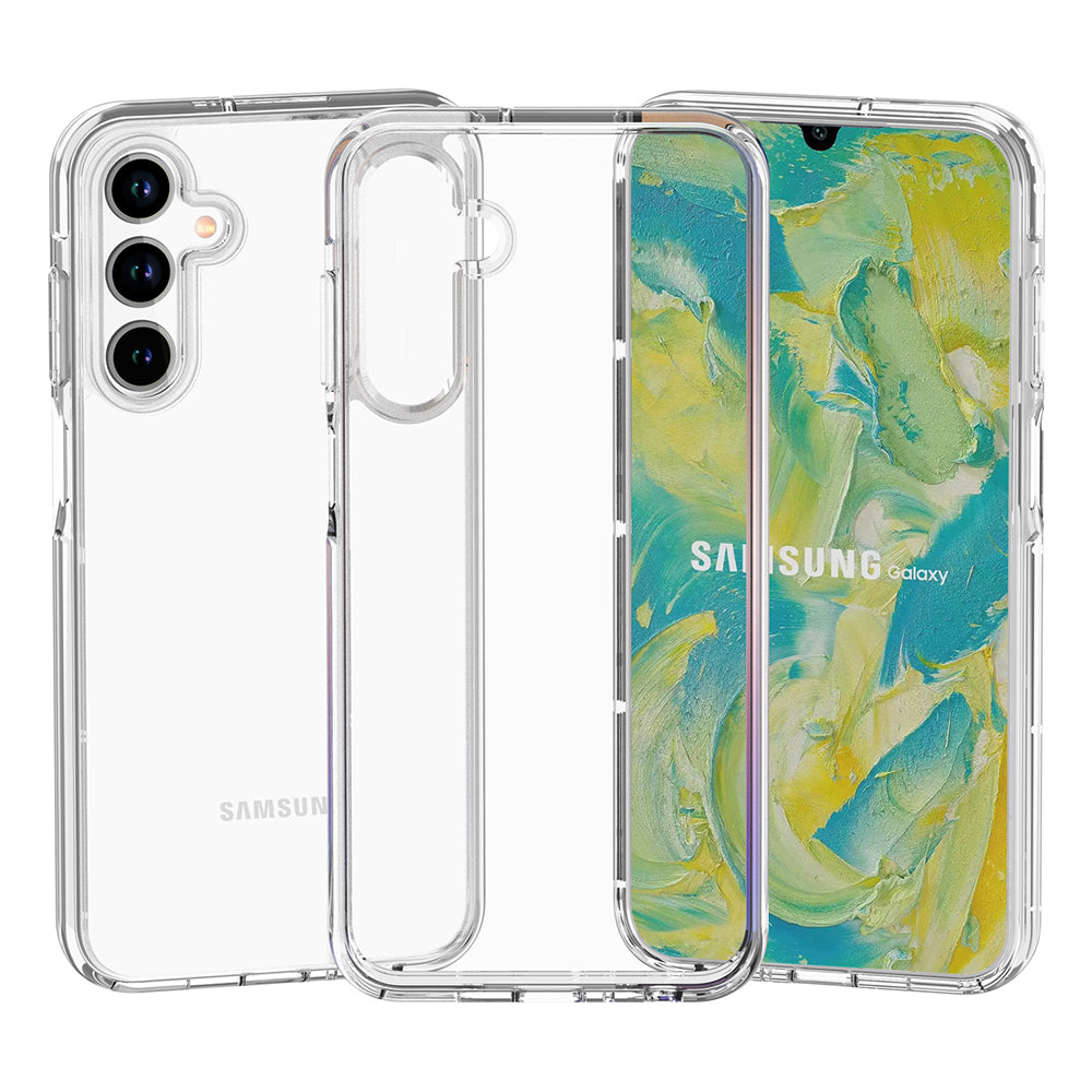 For Samsung Galaxy A16 5G / A16 4G Case PC + TPU Shockproof Clear Phone Cover - Transparent White
