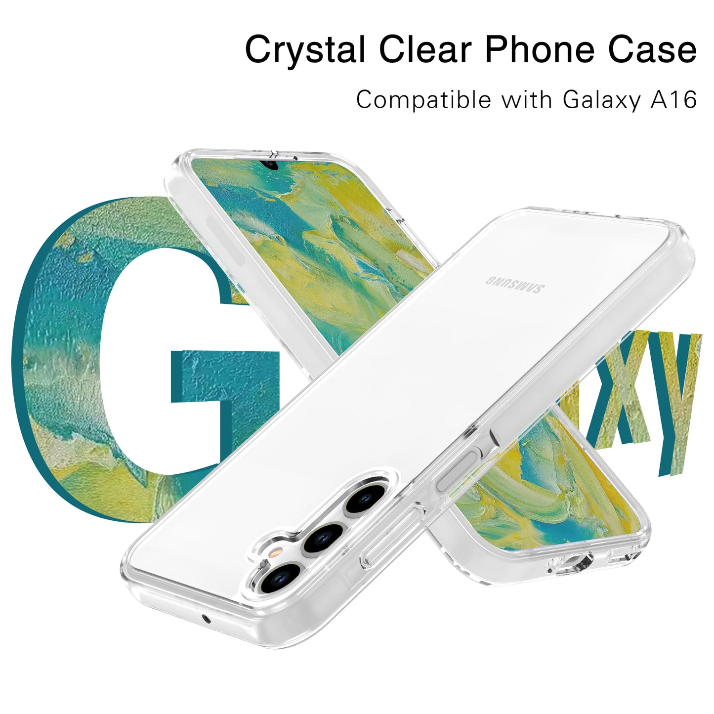For Samsung Galaxy A16 5G / A16 4G Case PC + TPU Shockproof Clear Phone Cover - Transparent White