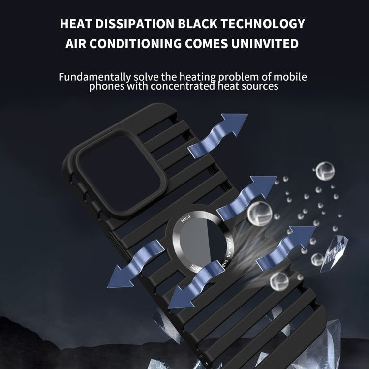 For iPhone 16 Pro Case Compatible with Magsafe Heat Dissipation Drop-Proof PC Phone Cover - Black