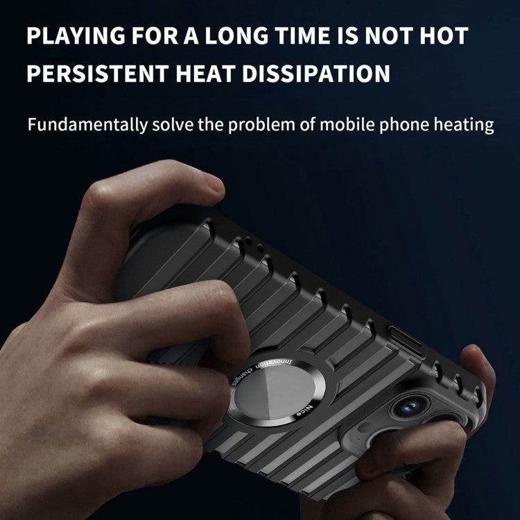 For iPhone 16 Pro Case Compatible with Magsafe Heat Dissipation Drop-Proof PC Phone Cover - Black