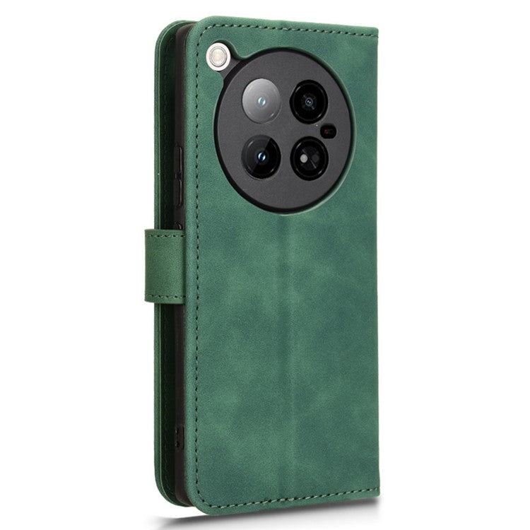 For Infinix Zero 40 4G Leather Case Skin-Feel Anti-Drop Wallet Flip Phone Cover - Green