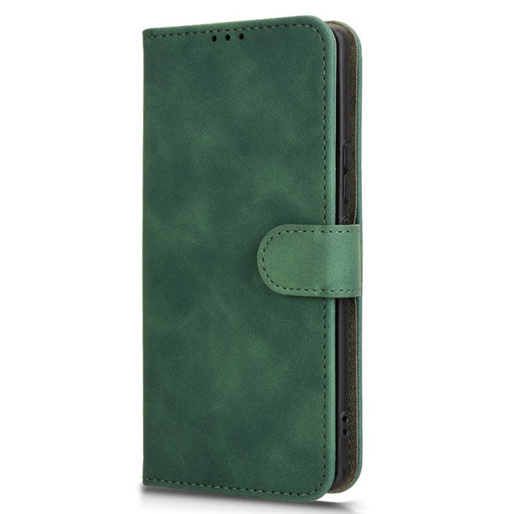 For Infinix Zero 40 4G Leather Case Skin-Feel Anti-Drop Wallet Flip Phone Cover - Green