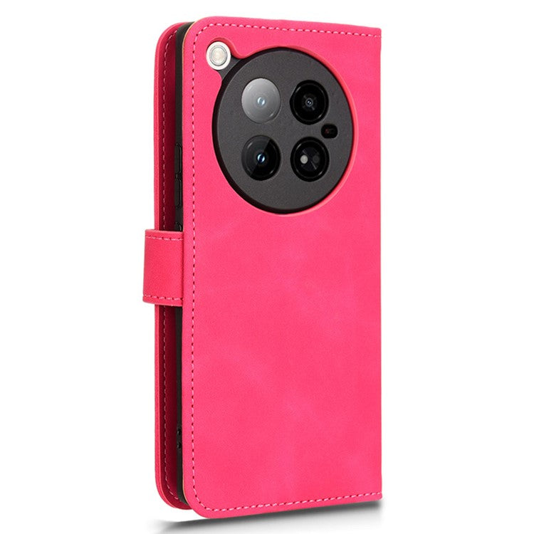 For Infinix Zero 40 4G Leather Case Skin-Feel Anti-Drop Wallet Flip Phone Cover - Rose