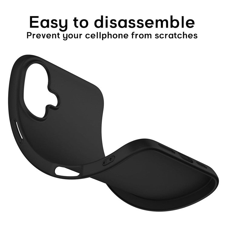 For iPhone 16 Matte TPU Anti-Scratch Phone Case + Tempered Glass Lens Film + 2.5D Arc Edge Screen Protector