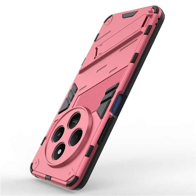 For Xiaomi Poco C75 4G / Redmi 14R 5G / 14C 4G Case PC+TPU Shockproof Phone Cover with Kickstand - Rose