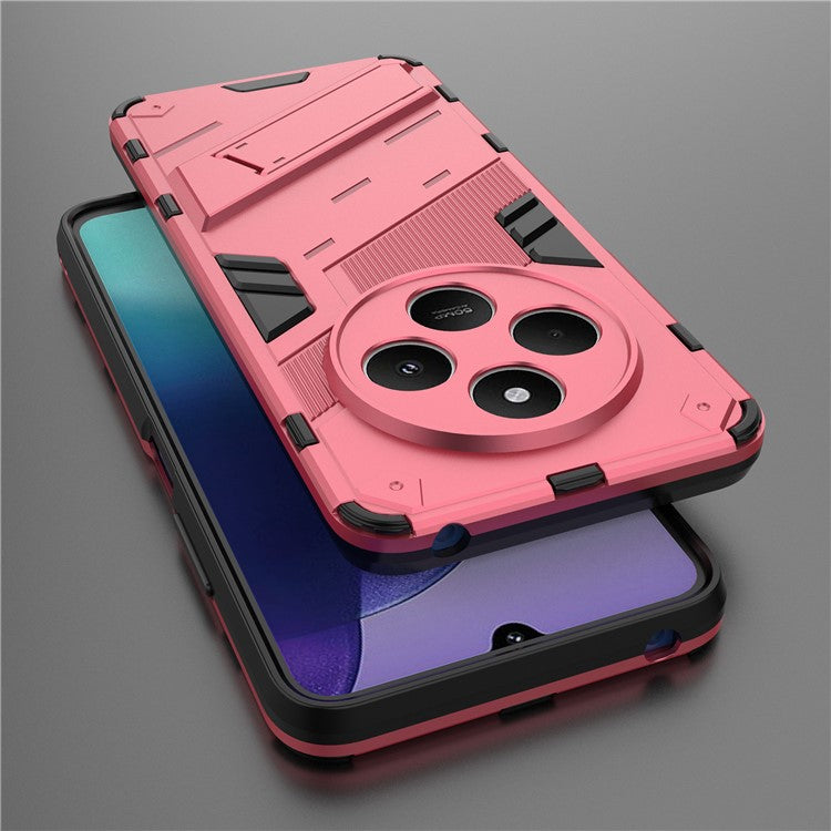 For Xiaomi Poco C75 4G / Redmi 14R 5G / 14C 4G Case PC+TPU Shockproof Phone Cover with Kickstand - Rose