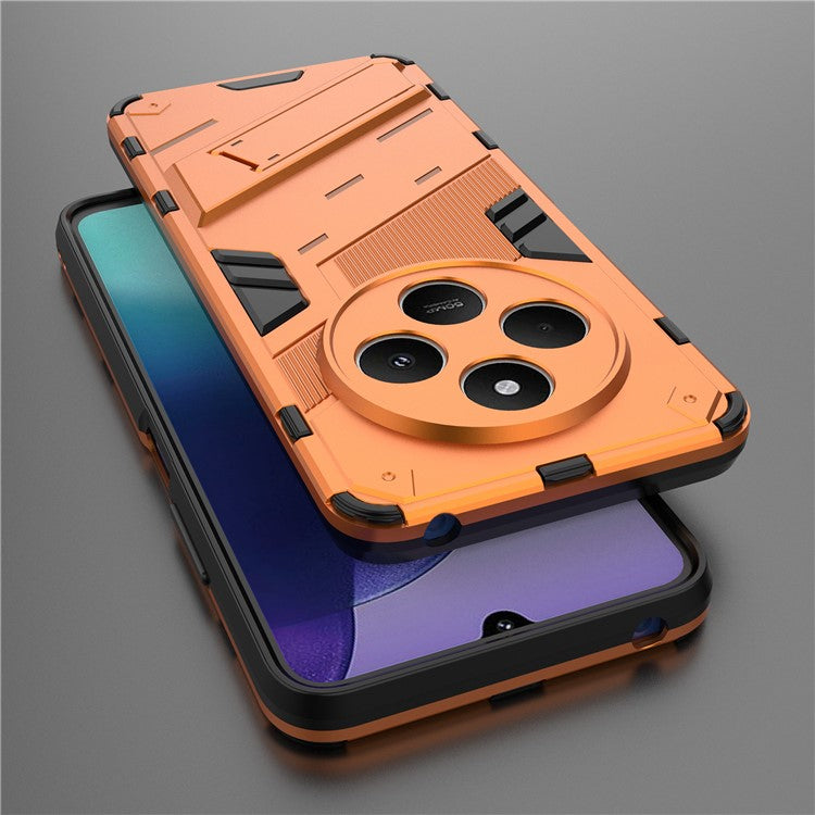For Xiaomi Poco C75 4G / Redmi 14R 5G / 14C 4G Case PC+TPU Shockproof Phone Cover with Kickstand - Orange